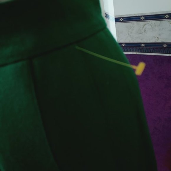 PINE PLACE VINTAGE EMERALD GREEN WOOL KNIFE PLEATED SKIRT SIZE 6 NWT - Picture 4 of 6